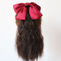 Male long hair corn hot grab clamp simulation short fake ponytail braid wig wig