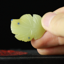 Shijunzhai Qingtian stone carving boutique pendants blue star leaf handmade pendant collection decoration crafts