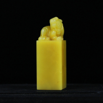 Stone Prince Jai Qingtian boutique seal instead button chapter cauliflower yellow seal zhang liao collection gift lettering 2 5CM