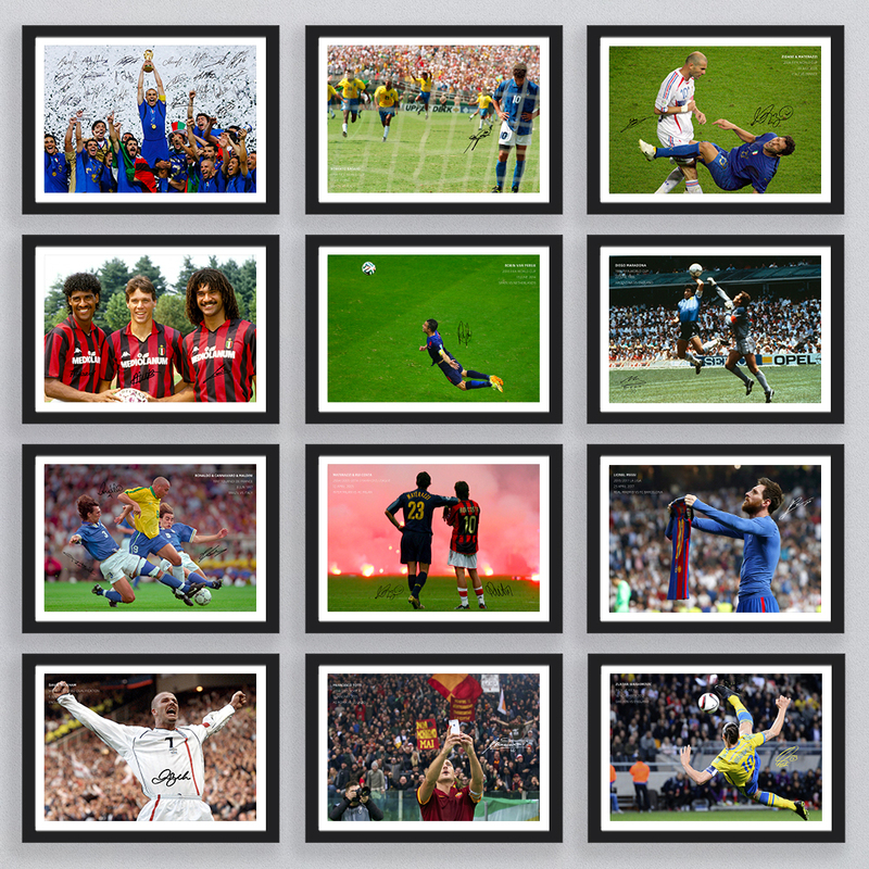 Football Famous Scenes Classic Solid Wood Photo Frame Fan Decoration Wall World Cup Milan Derby Ronaldo Messi C Ronaldo