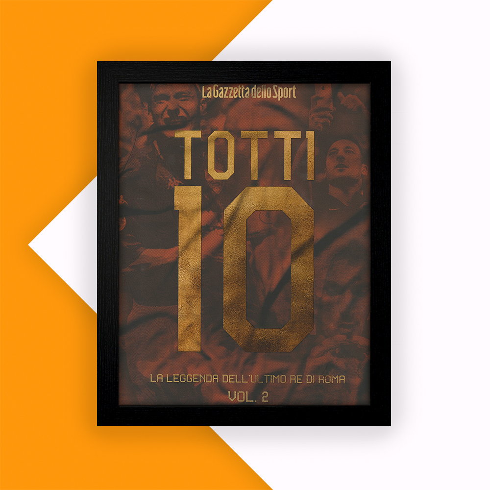 Photo Solid wood photo frame Fans football decoration Wall table decoration Hanging frame Totti retirement memorial Totti 10