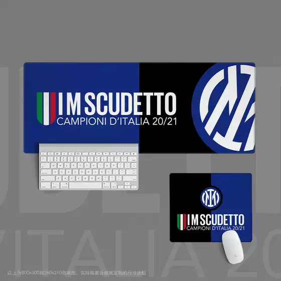 07 Mouse Pad, Extra Large Office Keyboard Pad, Desk Mat, Football Fan Merchandise, Student Accessories, Inter Milan Serie a Champions