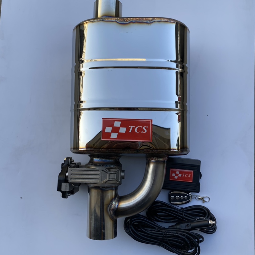 TCS three generations of electronic remote control multi-angle fine-tuning stainless steel valve tail drum modified exhaust pipe sports car sound and sound drum