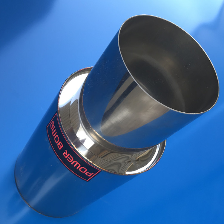 Automotive Stainless Steel Retrofit Piece 170 Large Drum Retrofit 127 Out Titanium Blue Increased Caliber Large Straight Row Exhaust Pipe Taildrum