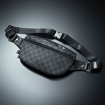 it Tide brand mens plaid chest bag casual men and women shoulder bag Korean crossbody motorcycle bag mens running bag