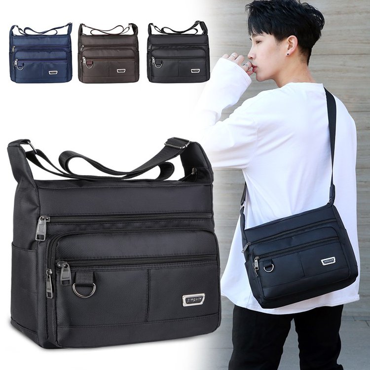 New messenger bag men's large capacity casual men's shoulder bag Oxford cloth business backpack fashion waterproof travel bag