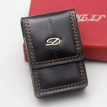 Dupont Langsheng lighter leather case brown thread layer genuine cowhide protective cover half cover
