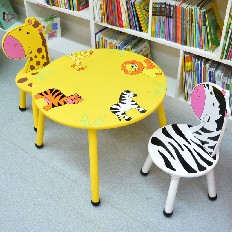 children's solid wood table and chairs