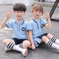 Kindergarten suit summer dress briefly sleeve British wind Han Edition childrens graduation suit summer suit