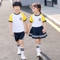 Summer Kindergarten Summer College Wind Primary School Uniform Summer Short Sleeve Boys and Girls Class