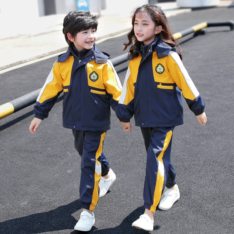 Kindergarten garden clothing first-grade children's clothing suit winter charge coat three pieces of primary school uniform