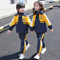 Kindergarten garden clothing first-grade childrens clothing suit winter charge coat three pieces of primary school uniform