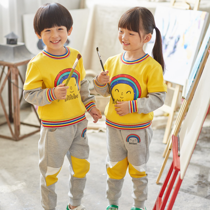 2018 Kindergarten garden clothing for children's clothing long sleeve cotton sportswear school uniform suit