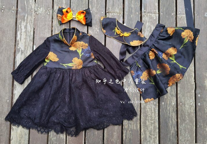 Knowledge of original Chinese children's clothing qipao dress custom style