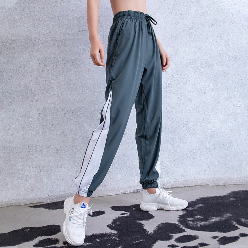 Autumn Winter Sports Pants Women Loose Bunches Feet High Waist Yoga Pants Speed Dry Students Running Casual Long Pants Fitness Pants
