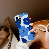 Small fresh blue flower iphone131211promax mobile phone shell x silicone 8plus female xr full package 7p soft