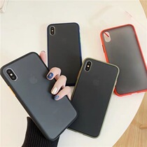 Minimalist hit color border iphone11promax lovers xxs frosted xr male and female 7 8plus6p tide cell phone shell