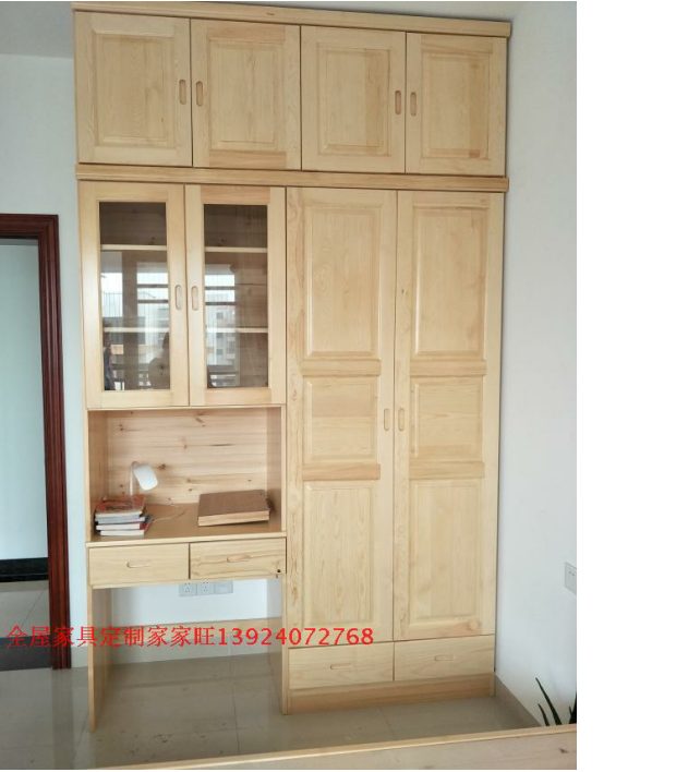 Chuyên nghiệp đầy đủ nhà gỗ rắn đồ gỗ thông nội thất nền tảng tủ quần áo treo tủ trên cùng tủ Quảng Châu Thâm Quyến mẫu bàn ghế phòng khách hiện đại