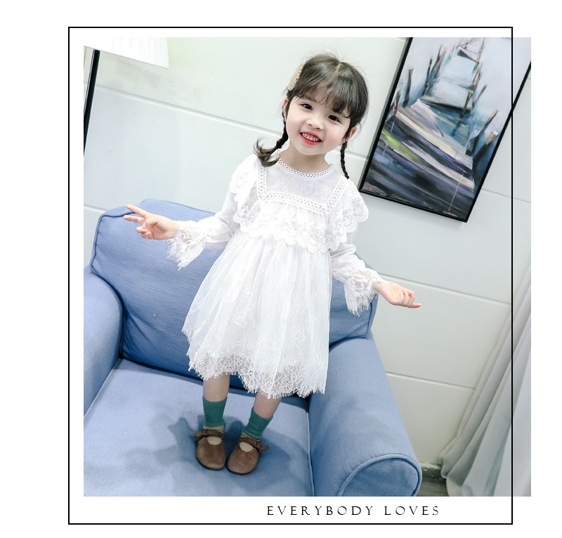 Váy bé gái công chúa nước ngoài đầm cotton 2019 xuân hè trẻ em tay dài váy ren bé gái váy cổ tích - Váy váy xinh cao cấp cho bé