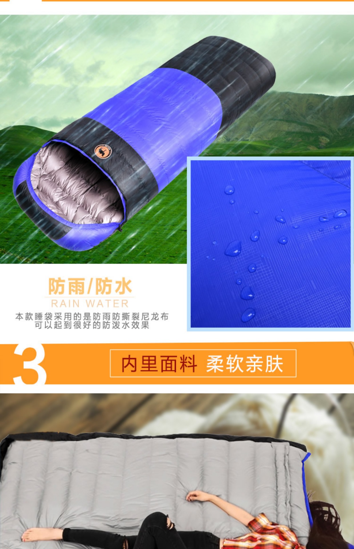 0-5-10-15-20 độ mùa đông cắm trại cánh đồng trưởng thành đôi vịt xuống lạc đà xuống túi ngủ ngoài trời số 30 túi ngủ quân đội