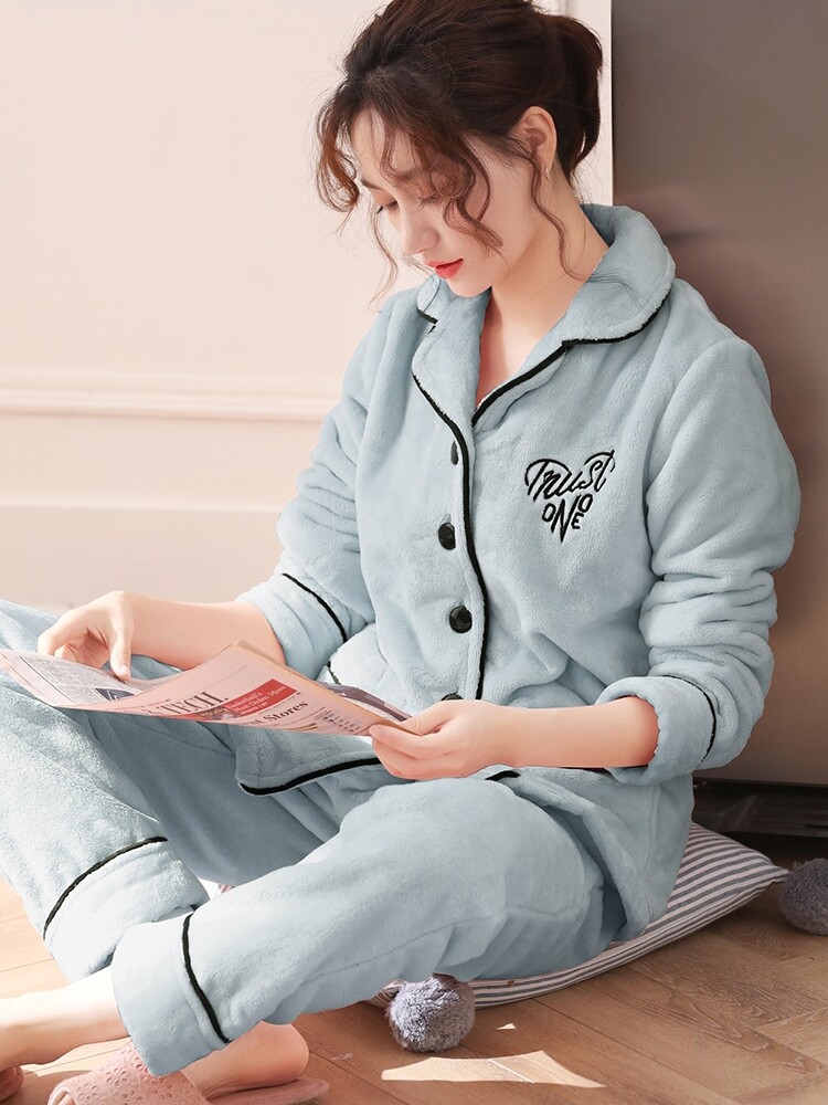 Sandro Vicari Sleepwear Girl 2021 New autumn and winter style Flannel Fashion Exterior Wear Home Suit Suit