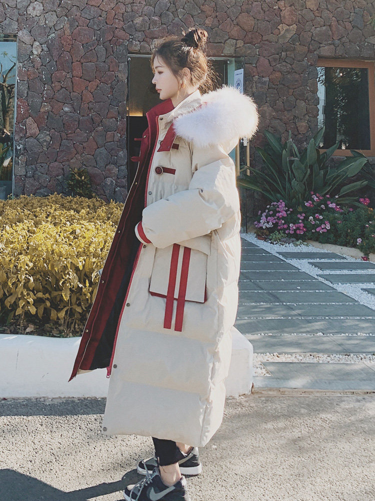 Sandro Mocolonioversize cotton dress Women 2021 New middle of winter with cap bread Tide