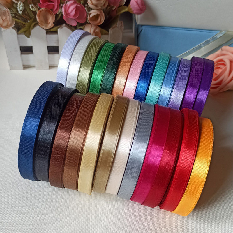 Ribbon blue diy material 1cm black yellow red green ribbon ribbon ribbon gift cake packaging wrist ribbon