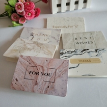 Marbled Business Greeting Card Blessing Card Birthday Card Holiday Thanks Card Folding Card Message Card with Envelope