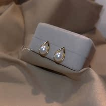 JZ STU water drop pearl minimalist high flawless natural bright fresh water pearl 14K gold earring earring