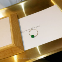 JZ STU original design light luxury antique jade American 14K gold bag wash hands without picking niche ring