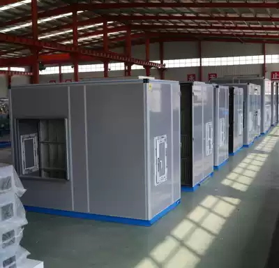 Horizontal air conditioning unit combined air handling unit