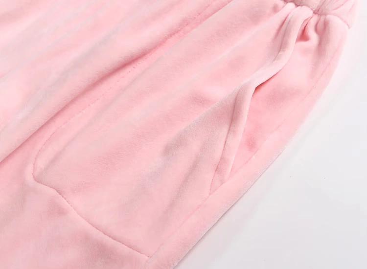 Quần pyjama nam nhung nhung kích thước lớn có thể mặc bên ngoài quần flannel dày quần pyjama quần rộng nhà quần đồ ngủ nữ mùa đông quan sot nam