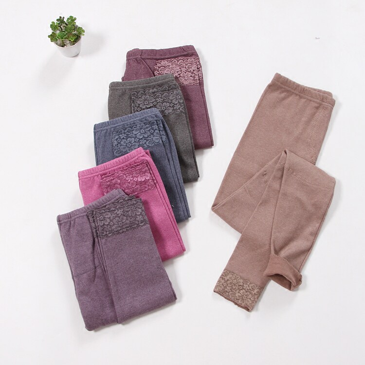 Autumn New Denim Blue Without Suede Wearing Color Ram Tight Inside Hitch Pants Line Inner Protective Bellied Cotton Pants Warm Pants Woman