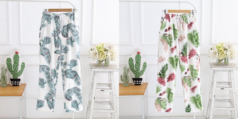 Mùa đông dày quần ngủ flannel lady nước ngọt nhung nhung nhà nhung có kích thước lớn có thể mặc bên ngoài quần đũi nam cao cấp