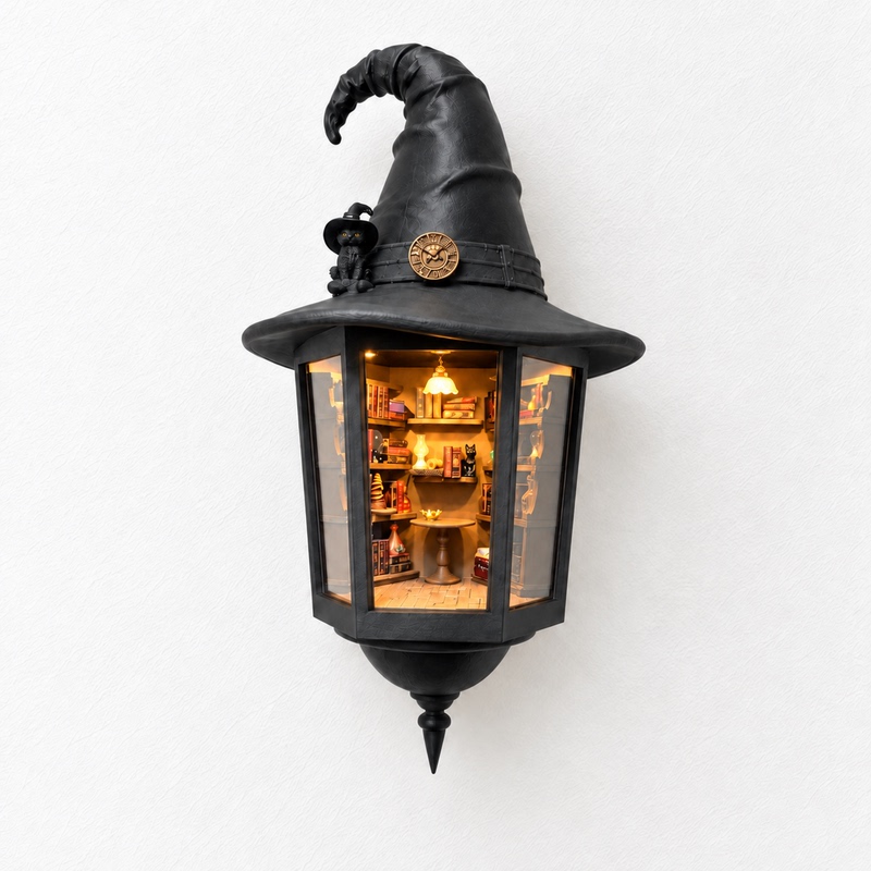 Dust Market Wizard Hat Bedroom Bedside Architectural Wall Lamp Retro Living Room Corridor Magical Atmosphere Decorative Night Light