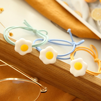 Super fairy rubber band female ins temperament sweet headdress Mori line poached egg head rope female hair tie hair