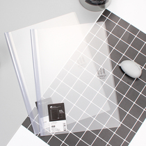 (5 folders) Students with information book transparent a4 cramp with multifunction pumping dry containing single clip