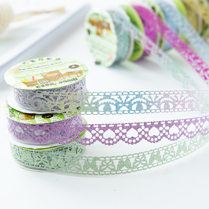 Hand Ledger Day Note This Gold Pink Lace Colorful Adhesive Tapes Diy Handmade Album Accessories Floral Side Decorations No-scratched adhesive sticker