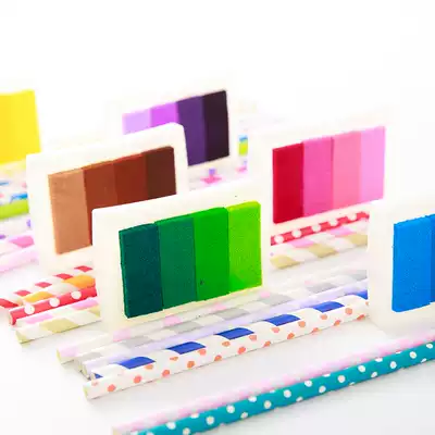 Seal companion hand account DIY special cute gradual color printing pad 4 colors gradually printing oil 6 colors optional