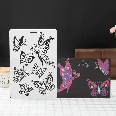 Korean minimalist student stationery diy multifunctional drawing template photo album Hollow drawing ruler hand account painting