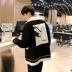 Winter les đẹp trai t ngắn lambs len vài chiếc áo khoác cotton xu hướng Hàn Quốc lỏng lẻo phong cách Harajuku áo khoác cotton dày áo khoác nam áo khoác dù nam Trang phục Couple
