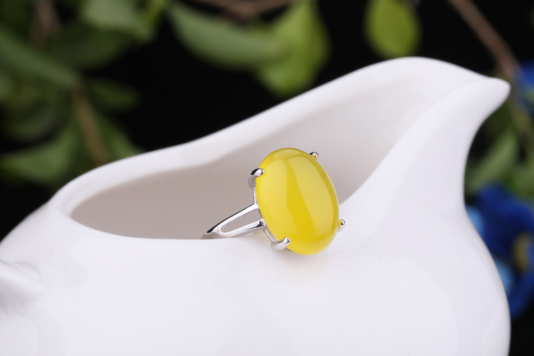 Bạc sterling 925 thiết lập vàng hồng mạ vàng trắng dát vòng sáp ong trống hỗ trợ nhẫn hình bầu dục nữ hỗ trợ 10 * 14 10 * 15 nhẫn trơn
