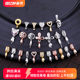 S925 sterling silver gold-plated pendant Buddha buckle melon seed buckle jade pendant clasp silver clasp jade beeswax clasp