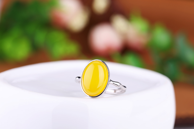 Nhẫn bạc 925 sterling trống khay tự làm dát sáp ong Songhi nữ mở nhẫn vàng trắng hỗ trợ cài đặt 10 * 14 nhẫn cưới vàng tây