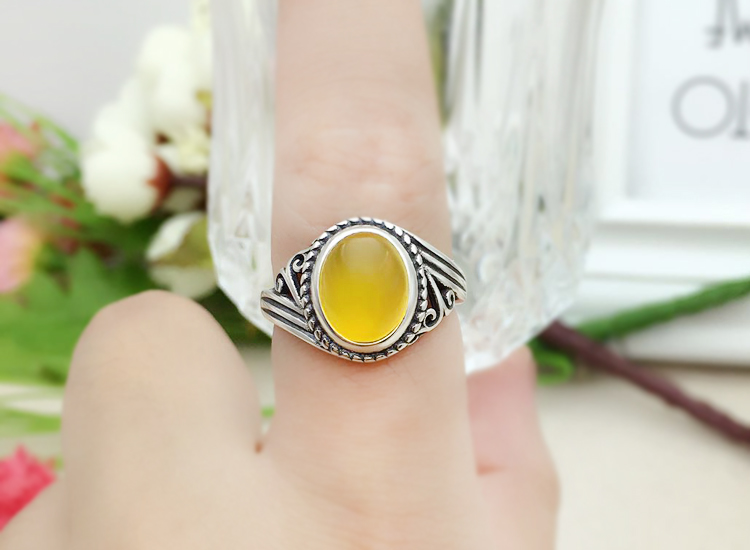 S925 sterling silver ring rỗng hỗ trợ 9 * 12 11 * 14 12 * 15 8 * 11 8 * 10 10 * 12 13 * 16 thiết lập