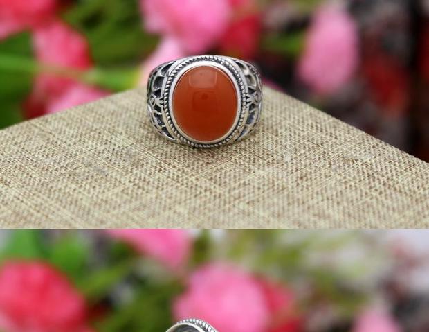 S925 sterling bạc nhẫn trống khay tự làm dát ngọc lam 13 * 17 15 * 20 11 * 13 mở nhẫn nam chăm sóc nhẫn nam