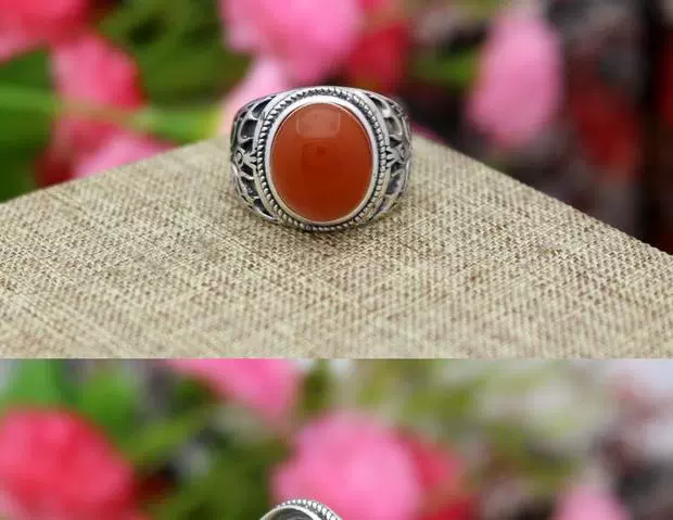 S925 sterling bạc nhẫn trống khay tự làm dát ngọc lam 13 * 17 15 * 20 11 * 13 mở nhẫn nam chăm sóc
