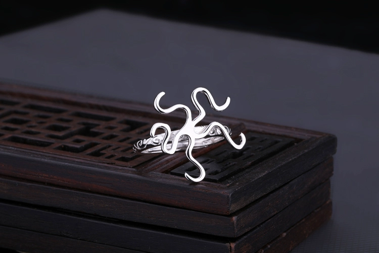 S925 sterling bạc mạ vàng nhẫn trống khay tự làm bằng sáp ong màu hổ phách màu ngọc lam với hình dạng của miệng nhẫn cặp đẹp