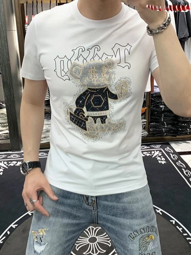 Летняя трендовая универсальная футболка с коротким рукавом для отдыха, с медвежатами