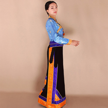 New Tibetan skirt Phnom Penh Zang skirt Tibetan dress Tibetan robe female Bhutan skirt Pot Zhuang skirt Bola ethnic style Tibetan dress